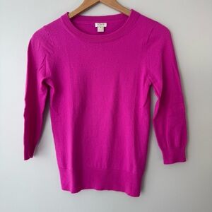 J Crew Magenta Crewneck Sweater Size Medium
